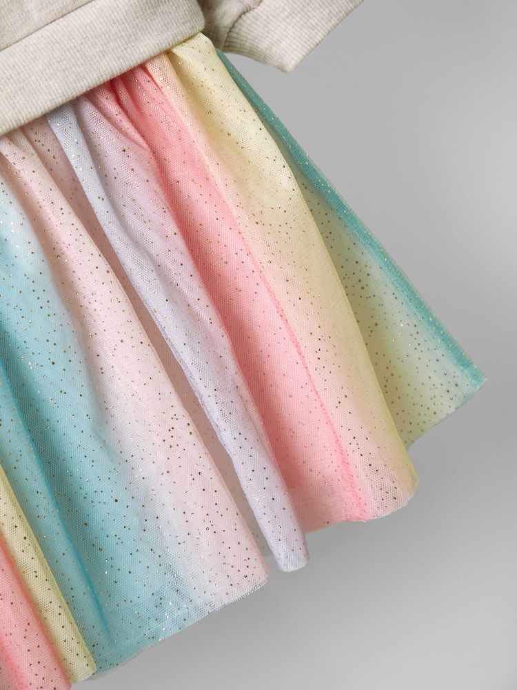 لون طبيعي - JoJo Maman Bébé Appliqué Tulle Sweat dress - صورة 5 من 5 لون طبيعي - JoJo Maman Bébé Appliqué Tulle Sweat dress - صورة 5 من 5