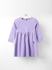 JoJo Maman Bébé Purple Light Spot Printed Jersey Dress - Image 1 of 4