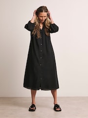 JD Williams Black Anthology Crochet Trim Insert Dress - Image 5 of 5