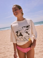 Bikini crema - Camiseta de playa con estampado gráfico - Imagen 1 de 9