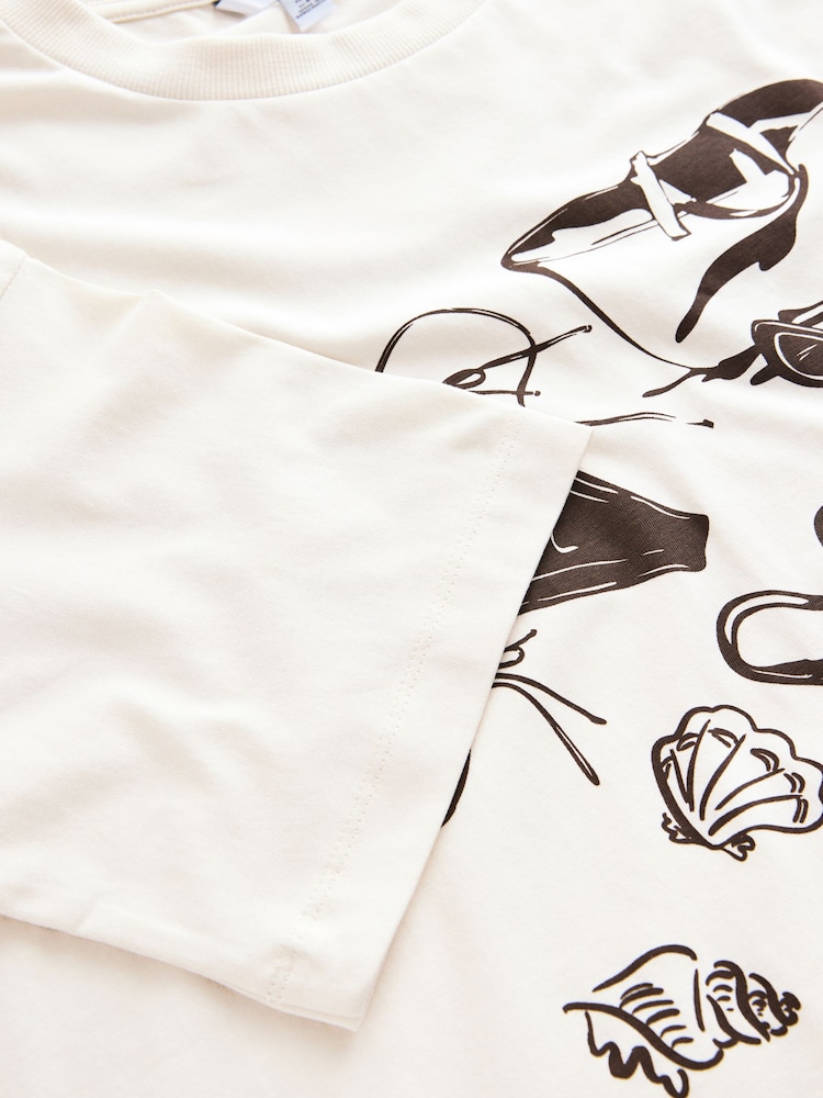 Bikini crema - Camiseta de playa con estampado gráfico - Imagen 9 de 9 Bikini crema - Camiseta de playa con estampado gráfico - Imagen 9 de 9