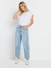 M&Co Blue Lightwash Tapered Jeans - Image 2 of 9