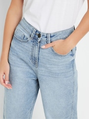 M&Co Blue Lightwash Tapered Jeans - Image 4 of 9
