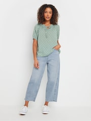 M&Co Blue Lightwash Tapered Jeans - Image 6 of 9