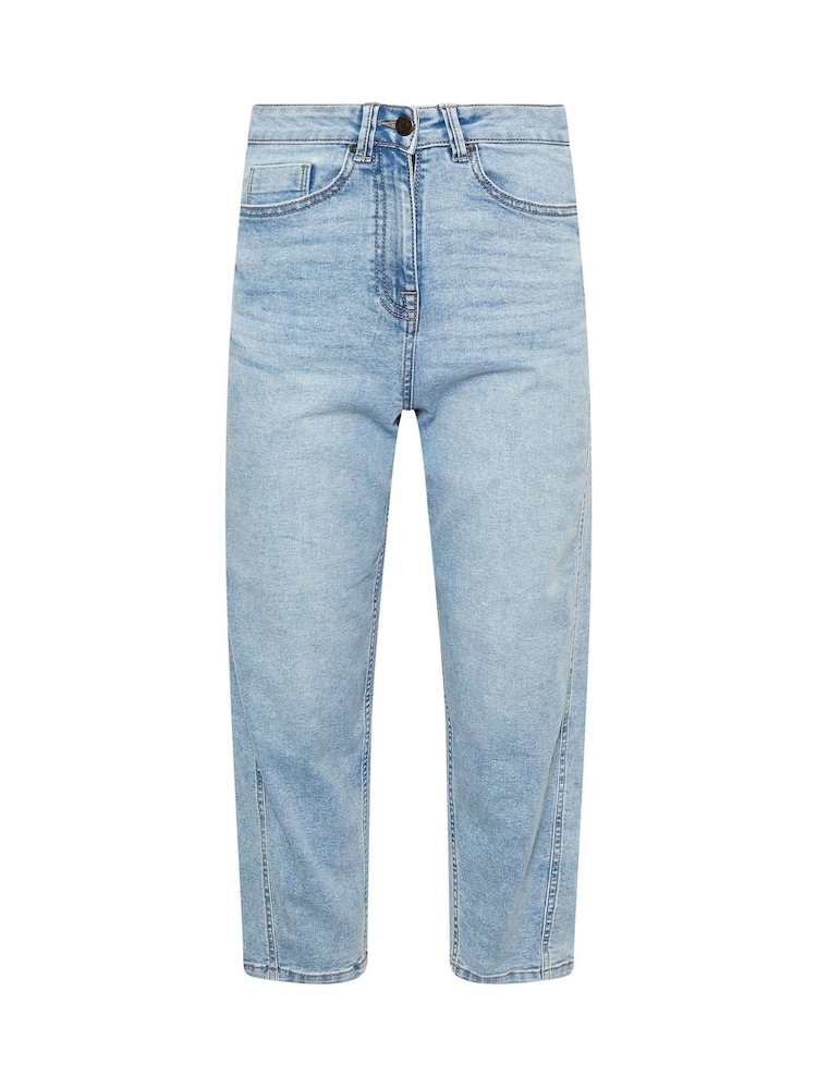 M&Co Blue Lightwash Tapered Jeans - Image 9 of 9