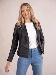 Lakeland Leather Black Tarn Biker Jacket - Image 2 of 8