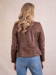 Lakeland Leather Tan Tarn Biker Jacket - Image 6 of 8