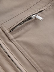 Neutral Shower Resistant Padded Twill Utility Jacket - Image 9 of 10