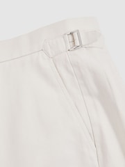 Песочный - Reiss Sketch Cotton-Linen Tailored Shorts - Изображение 7 из 7