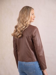 Lakeland Leather Brown Lindal Button Down Jacket - Image 3 of 8