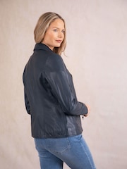 Lakeland Leather Blue Knotts Biker Jacket - Image 5 of 8