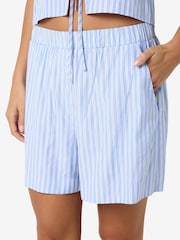 NOISY MAY Blue Stripe Shorts - Image 1 of 5