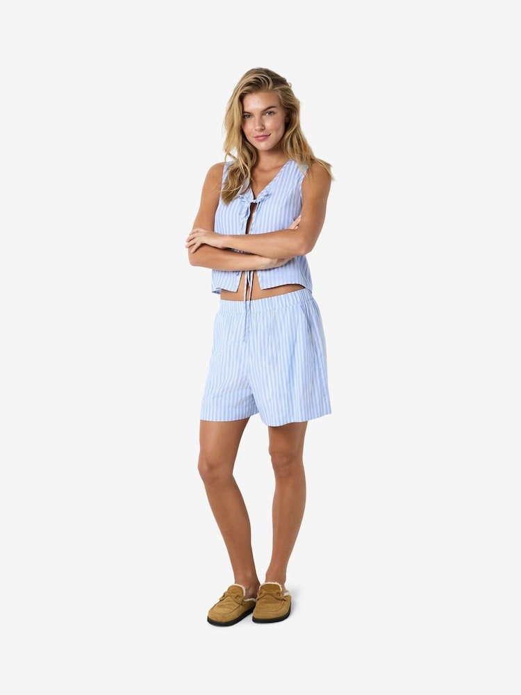 NOISY MAY Blue Stripe Shorts - Image 2 of 5