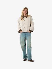 NOISY MAY Grey Corduroy Collar Jacket - Image 2 of 4