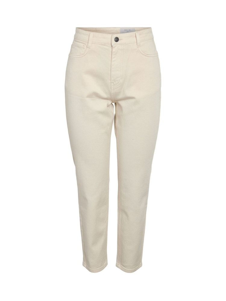 NOISY MAY Cream Slim Fit High Waist Jeans - Image 6 of 6 NOISY MAY Cream Slim Fit High Waist Jeans - Image 6 of 6