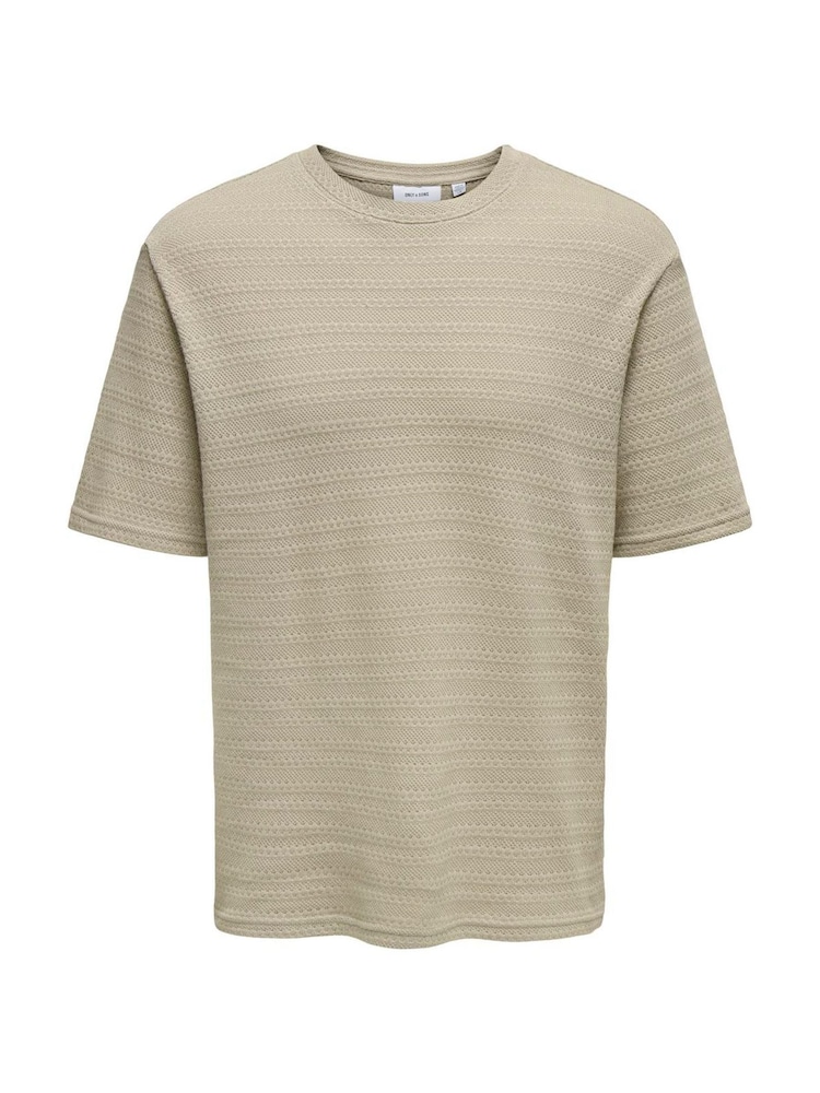 Only & Sons Textured Short Sleeve T-Shirt - Bild 2 von 3