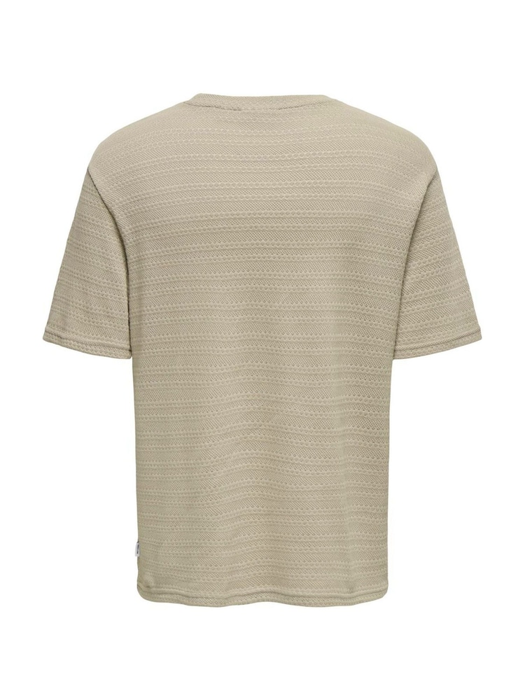 Only & Sons Textured Short Sleeve T-Shirt - Bild 3 von 3