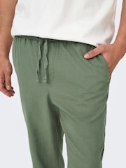 Only & Sons Green Tapered Fit Ankle Length Joggers - Image 2 of 4