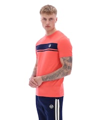 Sergio Tacchini Red Master Crew Neck 100% Cotton T-Shirt - Image 3 of 4