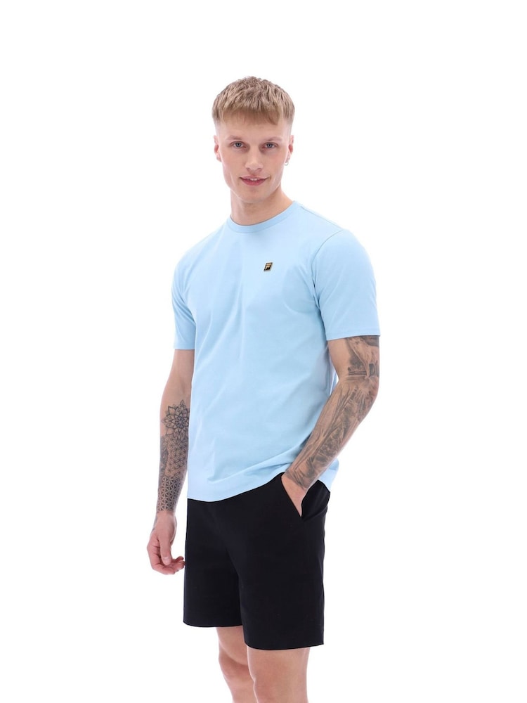 Fila Blue Yaxley 2 Premium Essential 100% Cotton T-Shirt - Image 4 of 5