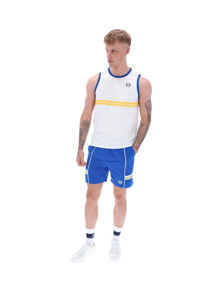 Sergio Tacchini White Slim Fit Dallas 100% Cotton Tank Top - Image 2 of 4
