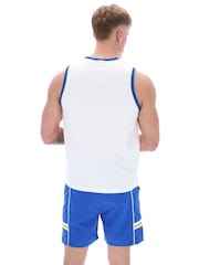 Sergio Tacchini White Slim Fit Dallas 100% Cotton Tank Top - Image 4 of 4
