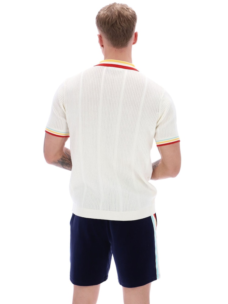 Sergio Tacchini Slice Knit 100% Cotton Polo Shirt - صورة 4 من 4