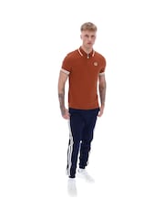 Sergio Tacchini Brown New Iceberg PS Quarter Zip 100% Cotton Polo Shirt - Image 1 of 4