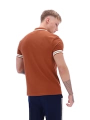 Sergio Tacchini Brown New Iceberg PS Quarter Zip 100% Cotton Polo Shirt - Image 4 of 4