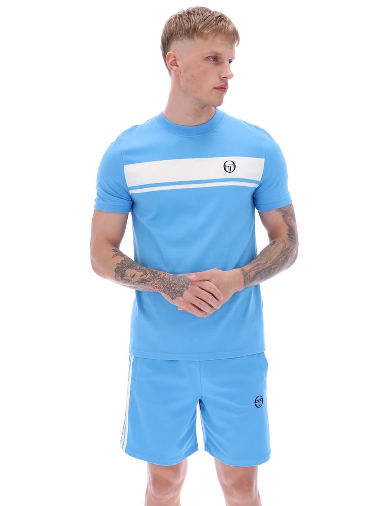 Sergio Tacchini Blue Master Crew Neck 100% Cotton T-Shirt - Image 1 of 4