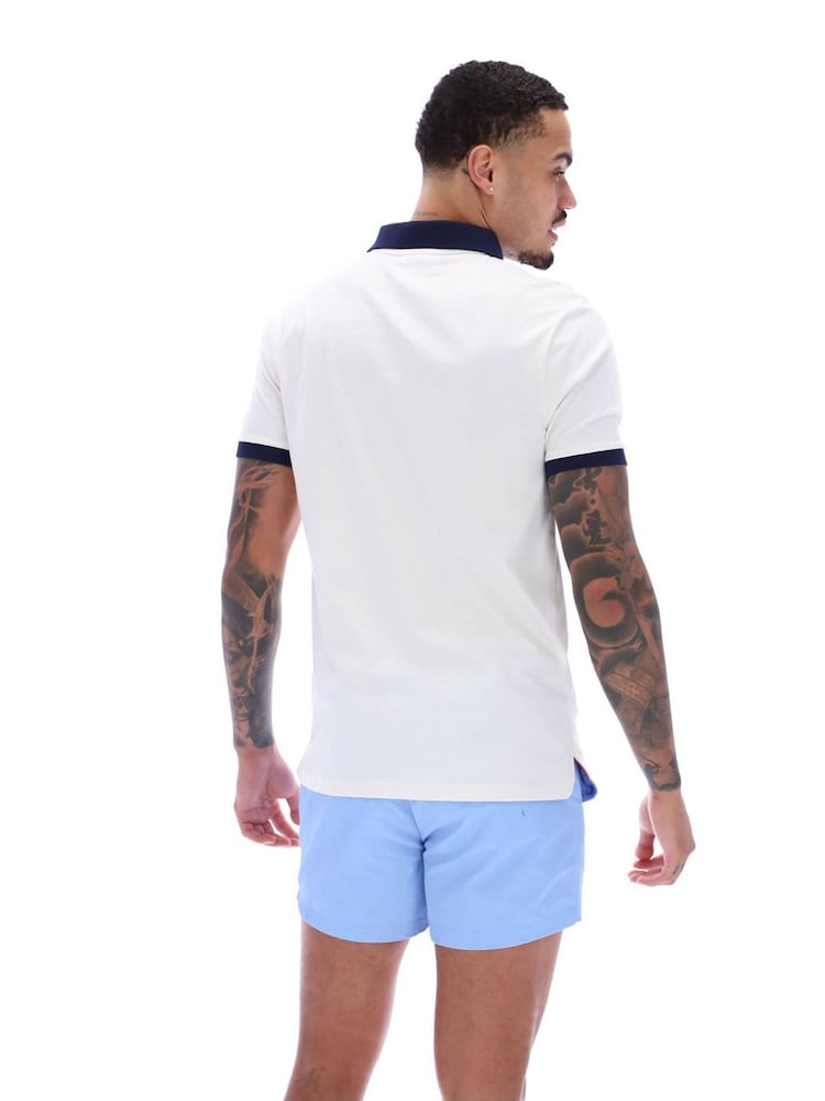 Fila Cream Panatta 2 Short Sleeve 100% Cotton Polo Shirt - Image 2 of 5