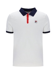 Fila Cream Panatta 2 Short Sleeve 100% Cotton Polo Shirt - Image 5 of 5