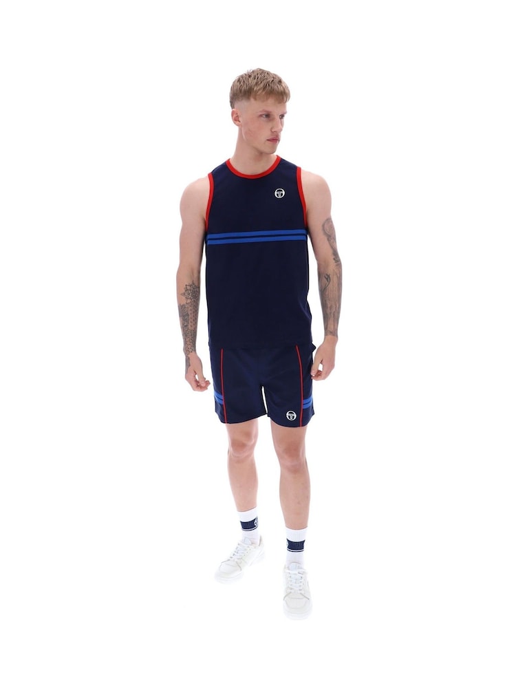 Sergio Tacchini Blue Slim Fit Dallas 100% Cotton Tank Top - Image 2 of 4