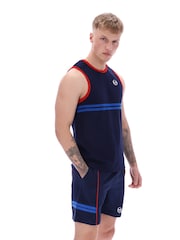 Sergio Tacchini Blue Slim Fit Dallas 100% Cotton Tank Top - Image 4 of 4