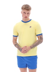 Желтый - Fila Marconi Essential Ringer 100% Cotton T-Shirt - Image 3 of 4