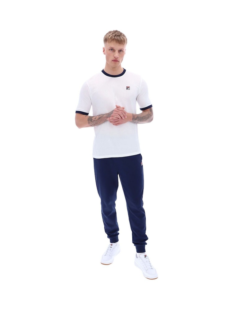 Fila White Marconi Essential Ringer 100% Cotton T-Shirt - Image 1 of 4