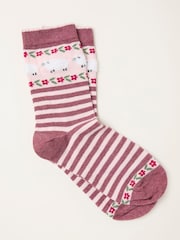 FatFace Striped Sheep Socks - Imagem 1 de 2