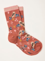 FatFace Orange Owl Woodland Socks - Image 1 of 2