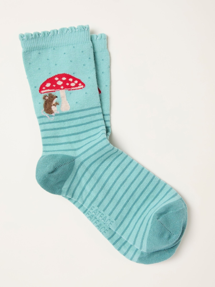 FatFace Green Mouse Socks - Image 1 of 2 FatFace Green Mouse Socks - Image 1 of 2
