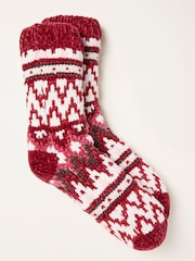 FatFace Red Shelter Fairisle Slipper Socks - Image 1 of 2