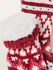 FatFace Red Shelter Fairisle Slipper Socks - Image 2 of 2