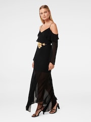 Forever New Black Astrid Boho Ruffle Maxi Dress - Image 4 of 4