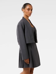 Forever New Grey Maddison Petite Formal Bomber Jacket - Image 3 of 5