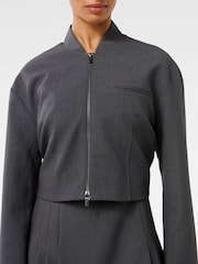 Forever New Grey Maddison Petite Formal Bomber Jacket - Image 4 of 5