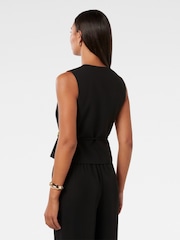 Forever New Black Cari Asymmetrical Waistcoat - Image 2 of 5