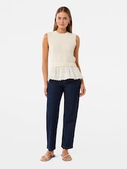 Forever New Cream Tiana Peplum Hem tank top - Image 5 of 5