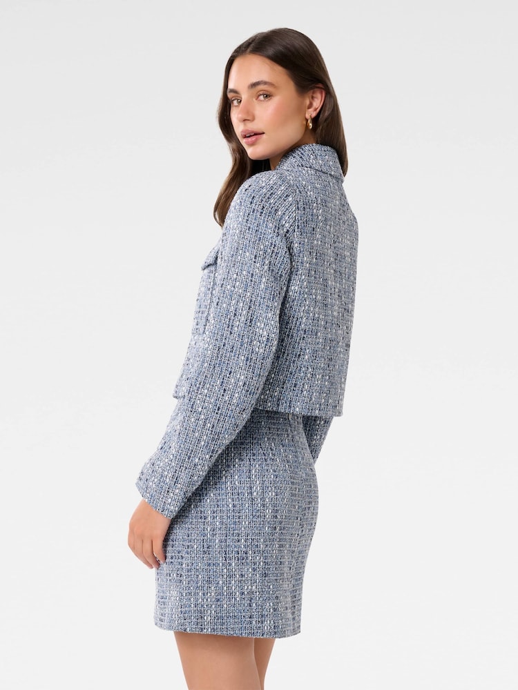 Forever New Blue Marley Boucle Jacket - Image 2 of 5