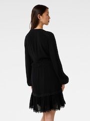 Forever New Black Elsa Trim High Low Mini Dress - Image 2 of 5