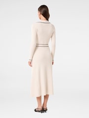 Forever New Cream Adeline Tipped Knit Midi Dress - Image 2 of 4