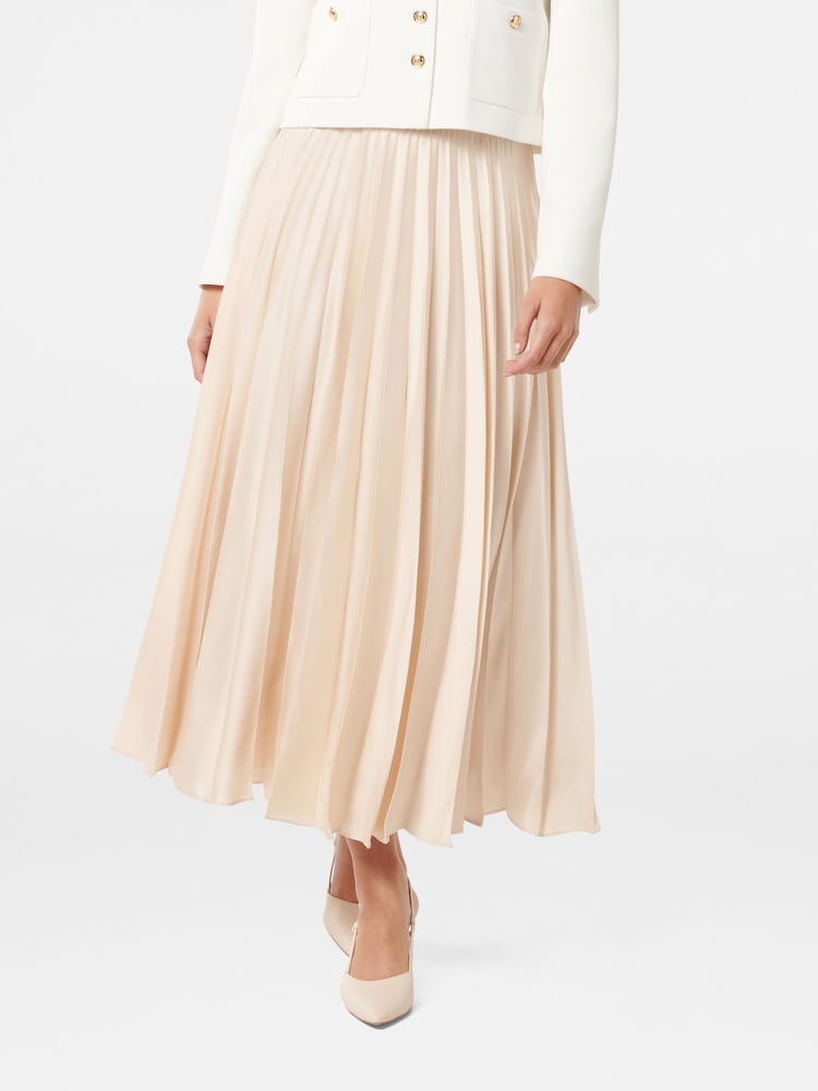 Forever New Cream Delphine Pleated Maxi Skirt - Image 1 of 5